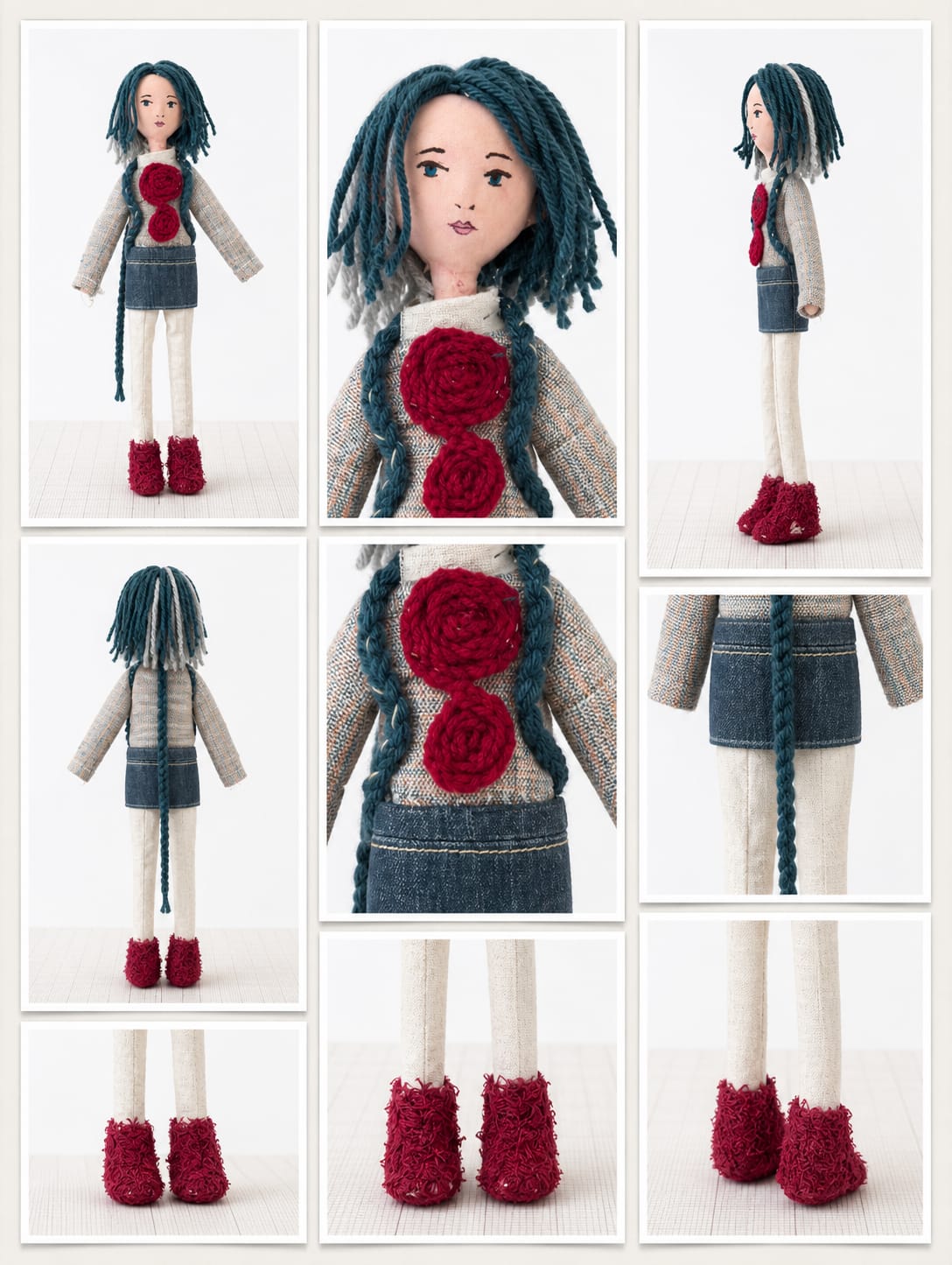 Knitwear design doll catalogue image