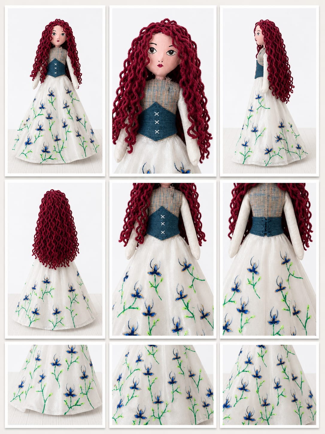 Textile design doll catalogue image